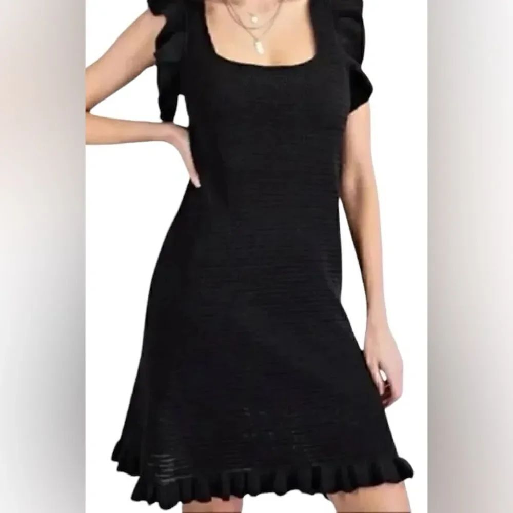 NEW House Of Harlow 1960 Black Sweater Dress
